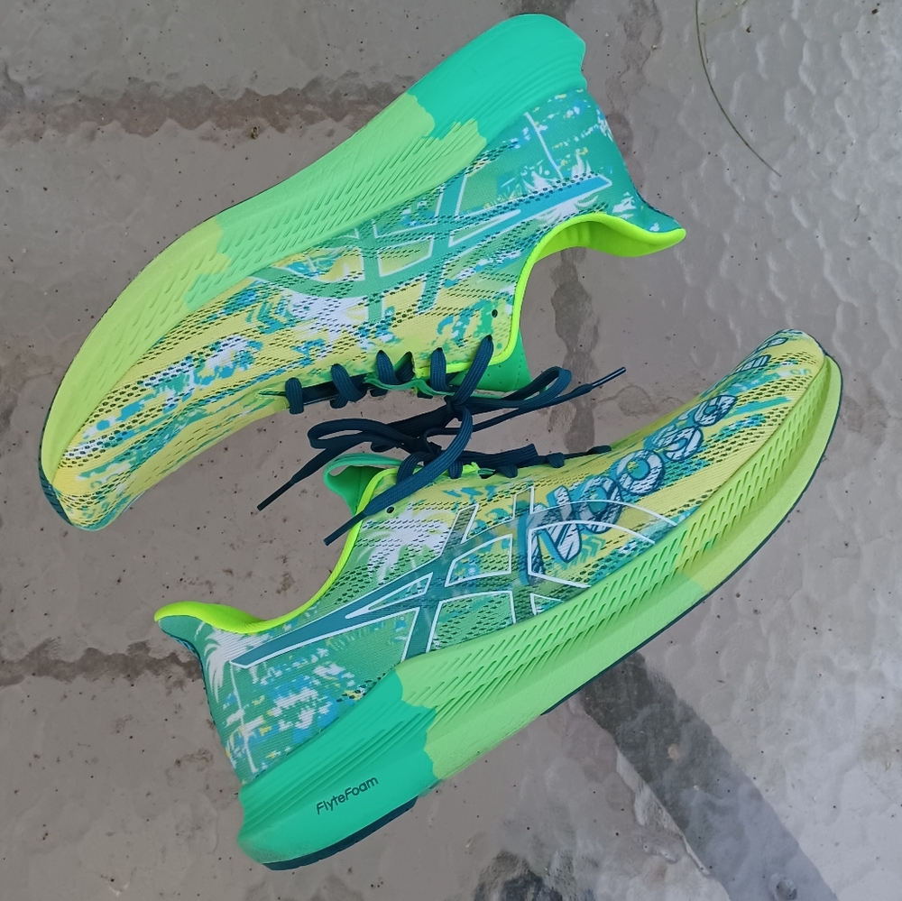 ASICS Men's Noosa Tri 14 Running Shoes - Green and Blue
